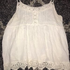 Whte Lace Tank Top